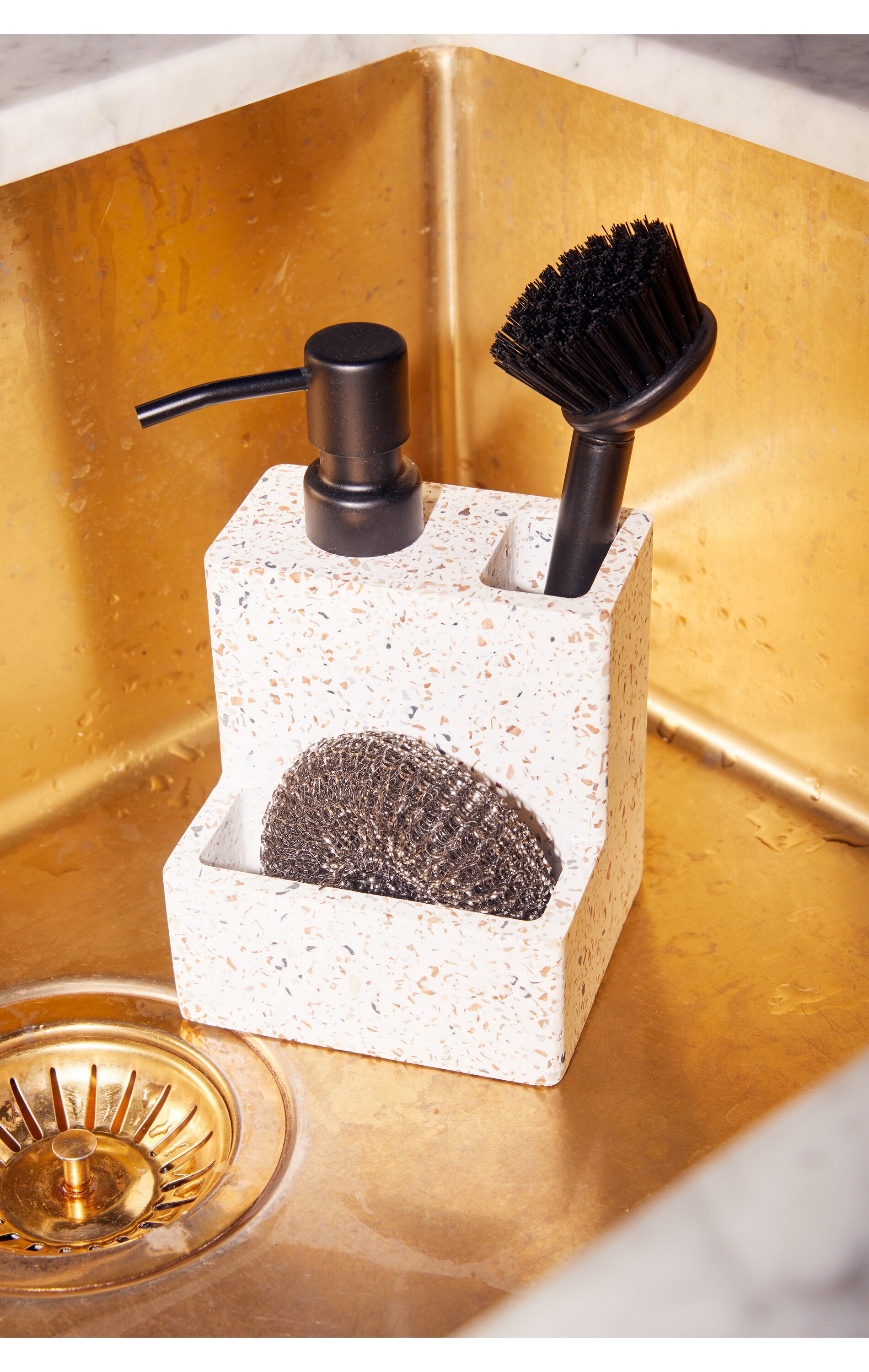 Opvaskesæt - brun/sort